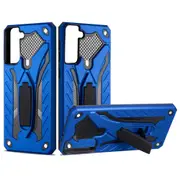 For Samsung Galaxy S22 Case Armour Shockproof Tough Cover with Kickstand Blue