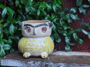 Ceramic Owl Planter & Flower Pot | Handmade Mexican Pottery from Atzompa, Mexico