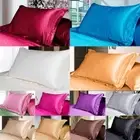 Imitation Silk Pillow Case Satin Pillowcases Cushion Cover Bedroom Decor