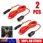 2PCS 3.6M 12V CIGARETTE PLUG EXTENSION CABLE CAR LIGHTER SOCKET WIRING ADAPTER Y