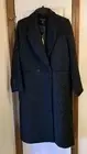House Of Harlow 1960 Coat Long Line Size L Black with Lurex
