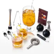 16Pcs Bartender kit with 2 Whiskey Glass,Old Fashioned Kit with 28oz Bar Mixi...