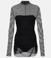 [Norma Kamali] Norma Kamali Mesh minidress AU 16 black