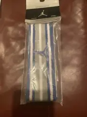 Vintage 2001 Nike Michael Jordan Jumpman Sweat Headband Blue,gray & White - NEW