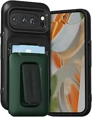 [VRS DESIGN] D-Wallet Origin Designed for Google Pixel 9 Pro Case Hard Card Slot Stand Cover - Green/Black