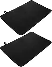 KAILIKETIY 2pcs Indoor Felt Pad Waterproof Sauna Mat Spa Heat Insulation Mat Shower Room Cushion Insulated Sauna Cushion Seat Pad Cushions Steam Room Cushion Spa Bath Mat Black Wool Felt