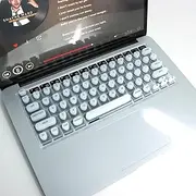 ROROUP Keyboard Film for Nail Art, Keyboard Cover for Long Nails, Silicone Raised Keyboard Protective Cover, Full-Size Universal Nail Art Typing Stickers for Laptop Notebook13"14"15"16" (Heart, White)
