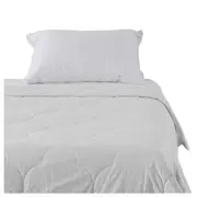 Canningvale Alessia Bamboo Cotton Summer Quilt Home Bedding White