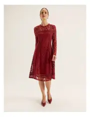 [REVIEW] Lacie Long Sleeve Dress in Garnet