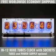 IN-12 NIXIE TUBES CLOCK ON ACRYLIC STAND [WITH OPTIONS] FREE SHIPPING