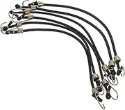 COHEALI 6Pcs Adjustable Mini Elastic Cords with Metal Hooks for Fastening Packages Heavy Duty Rubber Straps for Cargo Luggage Camping Home Office and Warehouse Use