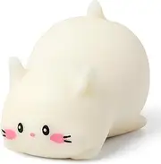 Cat Stress Balls, Cute Cat Squishy Toys for Kids and Adults, Stress Relief Sensory Toys (White), Fidget Toys Squishy Suitable Boys Girls, Animal Dough Squishies Squeeze Toys, Party Favors for Kids