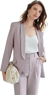 DODHRUBEWKL Workout Jacket Wool-Mix Single Breasted Blazer Grey Jacket