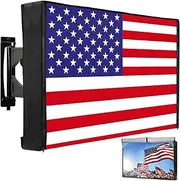 HOMEYA Outdoor TV Cover American Flag 41-43 Inch, 600D Heavy Duty Weatherproof TV Screen Protector, Waterproof Zipper Front Flap & Bottom, Outside Television Enclosure for LED LCD Flat Screen TV