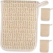 LABRIMP Exfoliating Soap Pouch Bag Set 2pcs Sisal Handmade Fragrance Pouch Drying Soap Holder for Shower