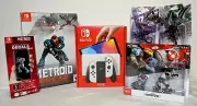 Switch OLED White Ultimate Metroid Bundle - Amiibos+SE Game+Decals**ALL SEALED**