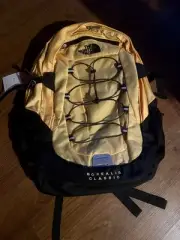 The North Face Borealis Backpack Gray Pink Trim Laptop Divider School Travel