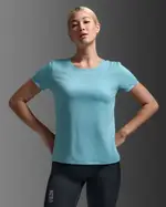 Light Speed Tech Tee, 2XU, M, Retro Blue/RetroBlueReflective, Female