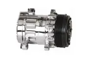 Tuff Stuff Chrome Sanden Style A/C Compressor R-12 Style 6 Groove Pulley