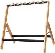 Hellery Folding Guitar Rack for Various Instruments, Portable Holder for Electric and Acoustic Guitars, hold 5 Guitar