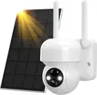 Hooise Solar Security Camera Wireless Outdoor, WiFi Camera Outdoor 2K 360° View