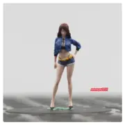 1/87 Racing Girl Scene Prop Miniatures Figures Doll For Cars Vehicle Model Toy