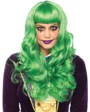Misfit Long Wavy Green Joker Wig