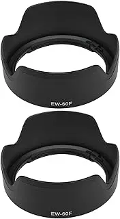 ECSiNG EW-60F Lens Hood Compatible with EF-M18-150 mm F3.5-6.3 is STM Lens Can be Used on ?55 mm Lens Cap 75.1 x 31.4 mm Black Pack of 2