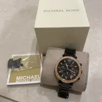 在飛比找蝦皮購物優惠-MICHAEL KORS 石英三眼-金鑽滿天星女錶 MK58