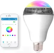 Bluetooth Light Bulbs Speaker, Wireless E27 Smart LED Lightbulb Lamp Lighting with RGB Color Changing / Music Player / Smartphone App Controlled