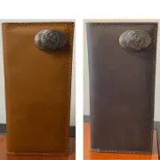 ZEP-PRO Florida State Seminole College Tan/Gray Leather Bifold Long Roper Wallet