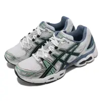 在飛比找Yahoo奇摩購物中心優惠-Asics 休閒鞋 GEL-Nimbus 9 男鞋 白銀 綠