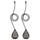 2 Pcs 13 Inch Ceiling Fan Pull Chain Extender Sets, Red Bronze (Drop Shape)