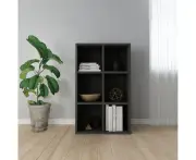 Book Cabinet Sideboard Black 66x30x98 cm Engineered Wood 6 Compartments Easy Clean