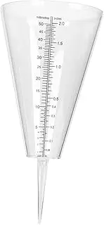 1Pc Cone Shaped Rain Gauge Transparent Garden Rain Gauge with Measuring Scale for Accurate Rainfall Measurement for Outdoor Use and Gardening