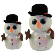SET of 2 TY Christmas Flippables (6" Reg & 9" Medium) MELTY Snowball Sequin MWMT