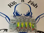 5 Hi/Low Surf Fishing Rigs 1/0 Hook Pompano Whitings Croakers Snappers Reds Spot