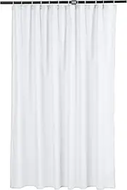 Amazon Basics Waffle Texture Bathroom Shower Curtain - White, 72 Inch