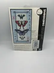 Dimensions Counted Cross Stitch Kit Butterfly Scroll 35193 Fringe Studio 8 x 14"
