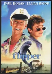 Modern MOVIE POSTER Postcard: FLIPPER (Paul Hogan, Elijah Wood). Free UK p&p (a)