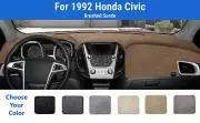 Dashboard Dash Mat Cover for 1992 Honda Civic (Brushed Suede) (for: Honda Civic)