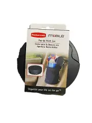 Rubbermaid Mobile Pop-up Trash Can Storage Organization Black
