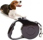 PERSELOSO 3 Automatic Retractable Dog Leash Meters Long Walking Lead for Pets Ergonomic Design for Comfort Lightweight for Dogs Cats Up to Easy One Finger Pause Lock Button Black