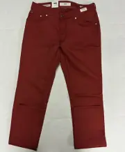 $198 New BRAX Chuck Men's 32x34 Casual Red 5 Pocket HiFlex Light Chino Pants