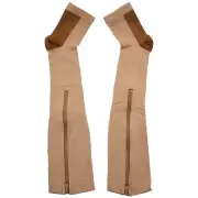 Compression Stockings Nylon Zipper Compression Sock Leg Knee Support Open3953