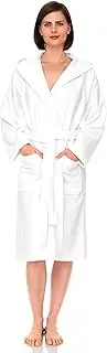 [TowelSelections] Womens Robe, Premium Cotton Hooded Bathrobe for Women, Soft Terry Cloth Robes for Women XS-3X