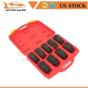 Deep Impact Socket Set 1/2" Drive Metric Pro Axle Hub Nut Socket 29-38mm US Ship