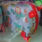 Lion, Elep Flamingo Kids Pull Along Luggage 17" Ride Me Case - Ridable Suitcase
