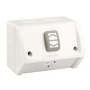 Clipsal Weatherproof Single Switched Powerpoint Ip53 15 Amps 250V Resistant White - WSC227/1/15-RW