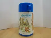 SNOW WHITE AND THE SEVEN DWARFS Plastic Vintage Thermos Aladdin 1988 Blue